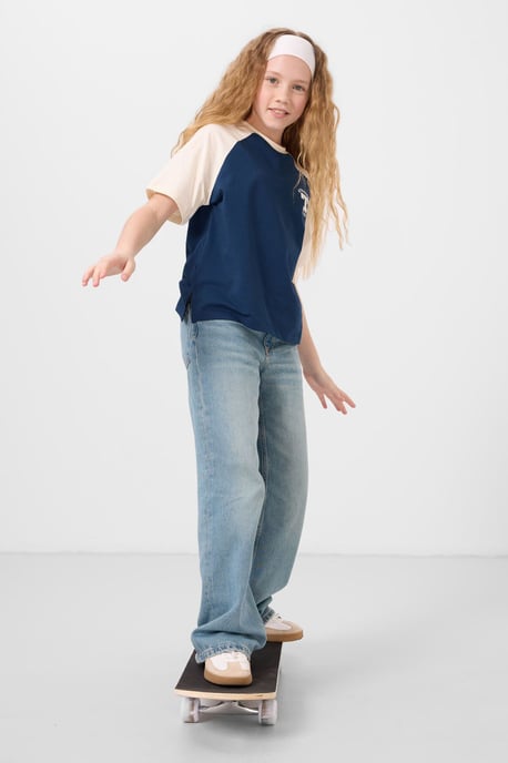T-shirt met ronde hals, tekstprint en relaxed fit - Image 5