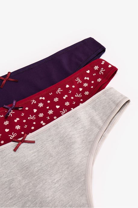 Snow Cute Bow Print 3-Pack Brazilian Briefs - Image 6