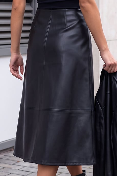 Petite A-Line Faux Leather Skirt - Image 3