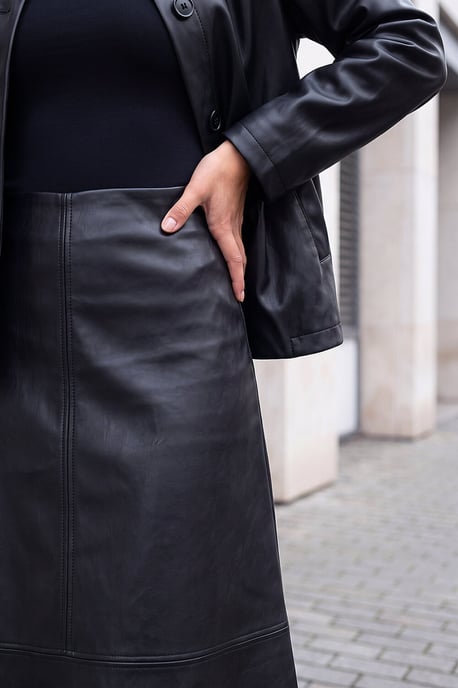 Petite A-Line Faux Leather Skirt - Image 4