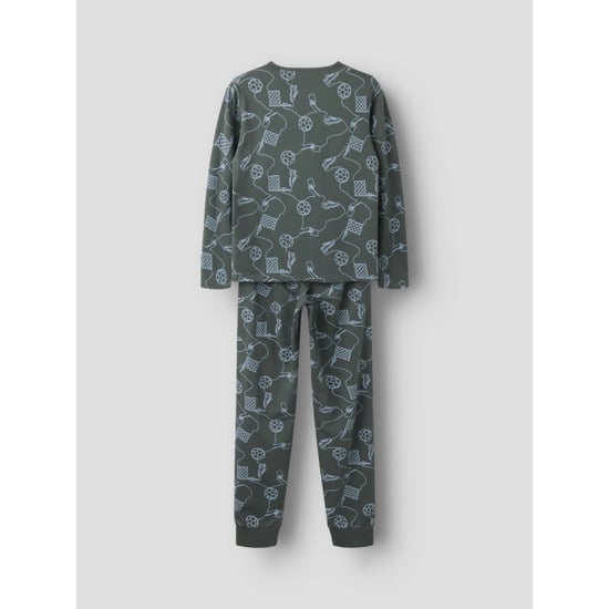Name It Jongens lange pyjama set nkmnightset voetbal print - Image 5