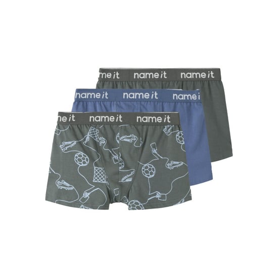 Name It Jongens boxershorts trunks nkmboxer kick off 3-pack voetbal print grijs/blauw - Image 1