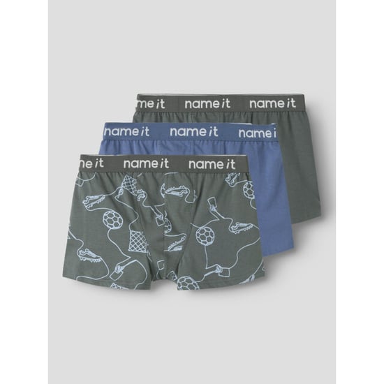 Name It Jongens boxershorts trunks nkmboxer kick off 3-pack voetbal print grijs/blauw - Image 4
