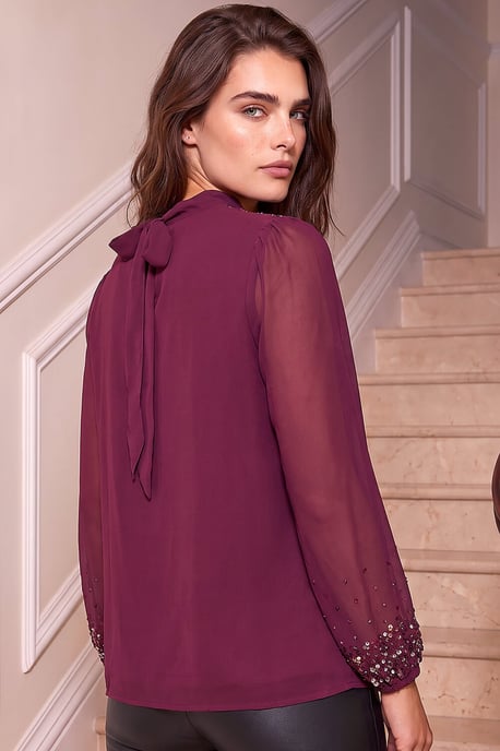Petite Beaded Keyhole Top - Image 3