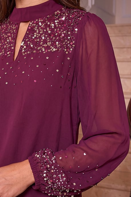 Petite Beaded Keyhole Top - Image 4