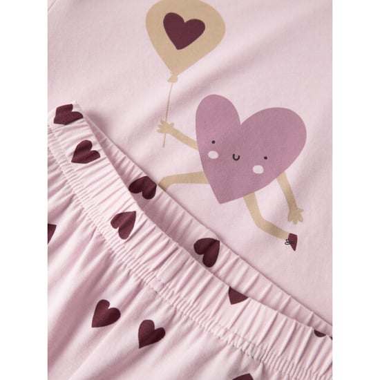 Name It Meisjes lange pyjama set nmfnightset cutie heart hartjes print - Image 4
