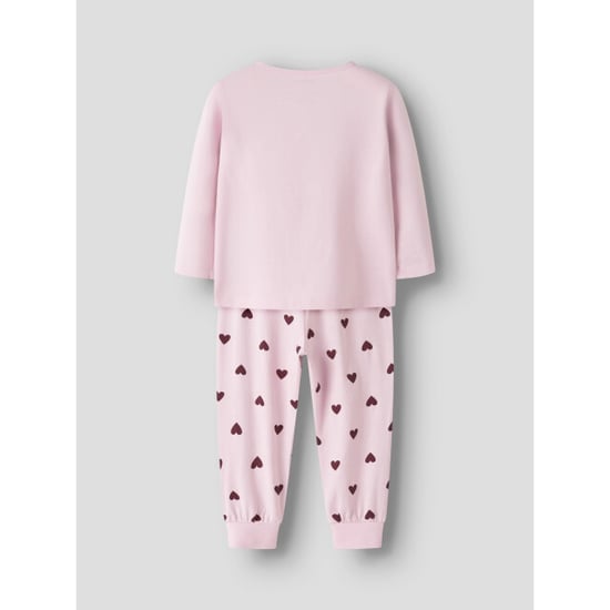 Name It Meisjes lange pyjama set nmfnightset cutie heart hartjes print - Image 5