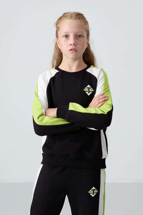 Trainingspak met colour-blocking en wijde pijpen - Image 2