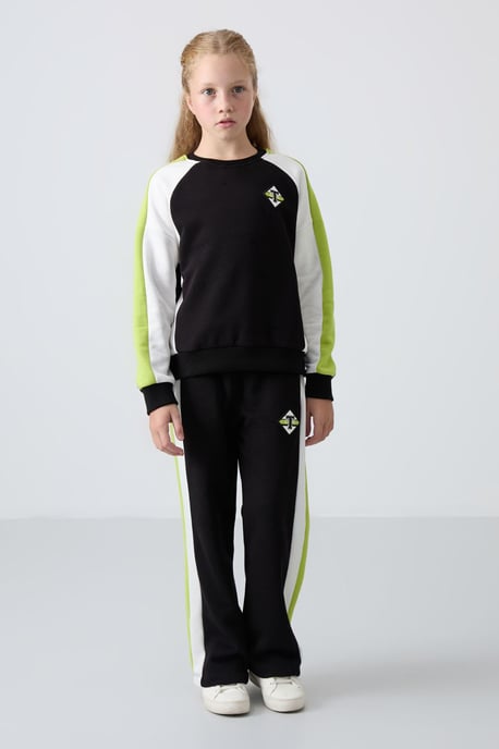 Trainingspak met colour-blocking en wijde pijpen - Image 5