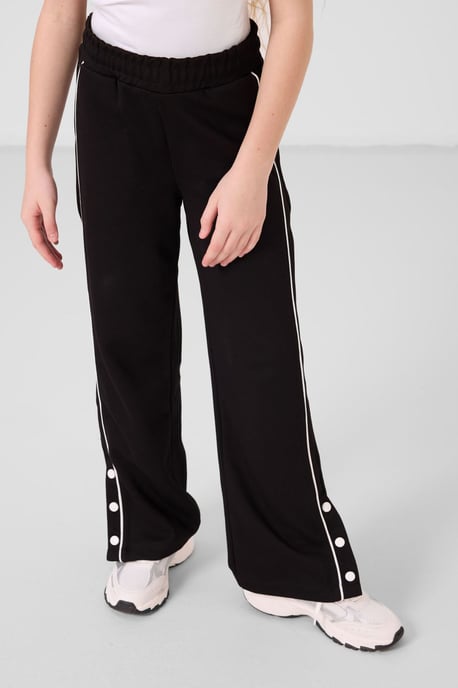 Button Detail Wide Leg Tracksuit Set - Image 2