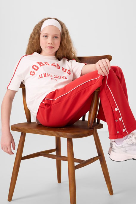 Button Detail Wide Leg Tracksuit Set - Image 6