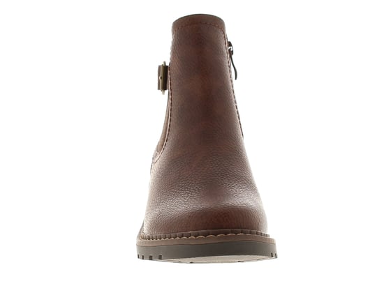 Platino Womens Ankle Boots Melanie Zip Fastening brown - Image 3