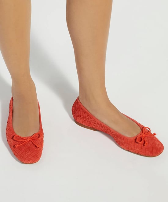 Dune Ladies Heat - Woven Leather Bow Detail Ballet Pumps - Image 3
