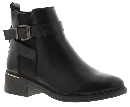 Platino Womens Ankle Boots Selena Zip Fastening black - Image 1