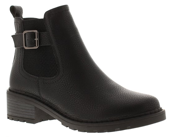 Platino Womens Ankle Boots Melanie Zip Fastening black - Image 1