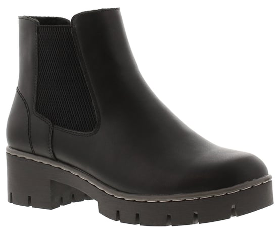 Platino Womens Ankle Boots Morgan Zip Fastening black - Image 1