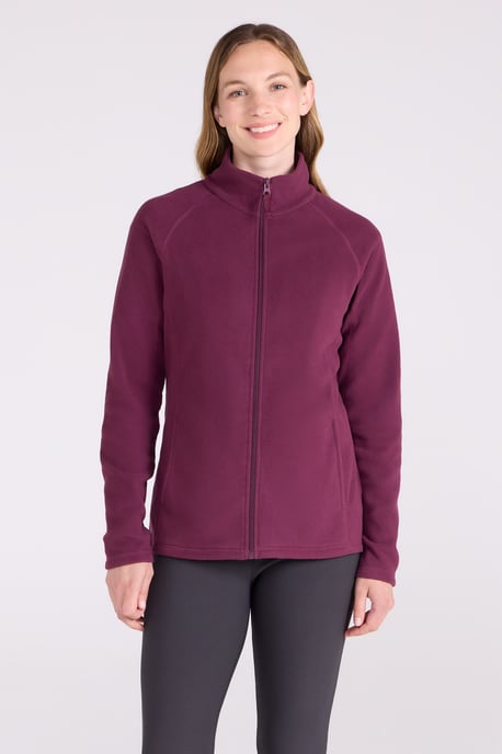 'Raso' Women's Fleece Jacket Full Zip Soft Touch Warm Outdoors Layer Breathable Gilet Burgundy - Image 2