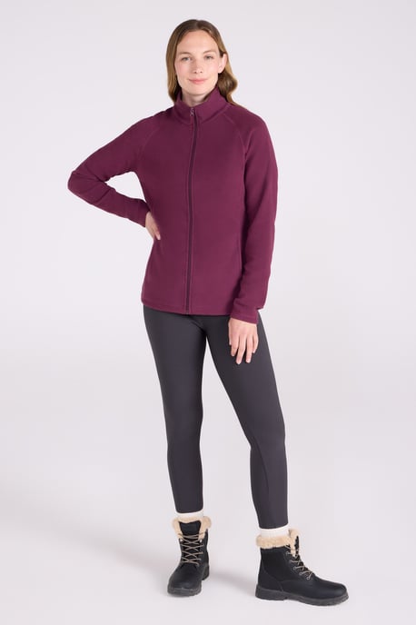 'Raso' Women's Fleece Jacket Full Zip Soft Touch Warm Outdoors Layer Breathable Gilet Burgundy - Image 3