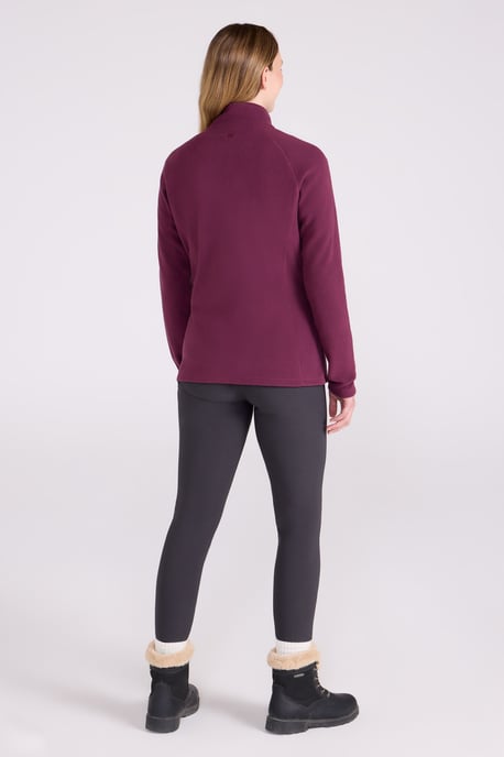 'Raso' Women's Fleece Jacket Full Zip Soft Touch Warm Outdoors Layer Breathable Gilet Burgundy - Image 5