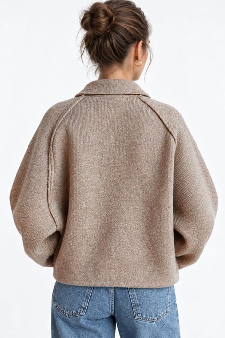 Soft Touch Zip-Up Knit Cardigan - Image 3