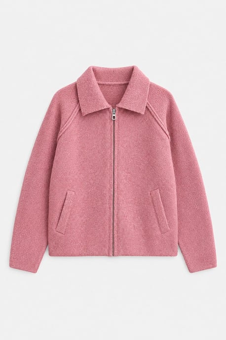 Soft Touch Zip-Up Knit Cardigan - Image 6