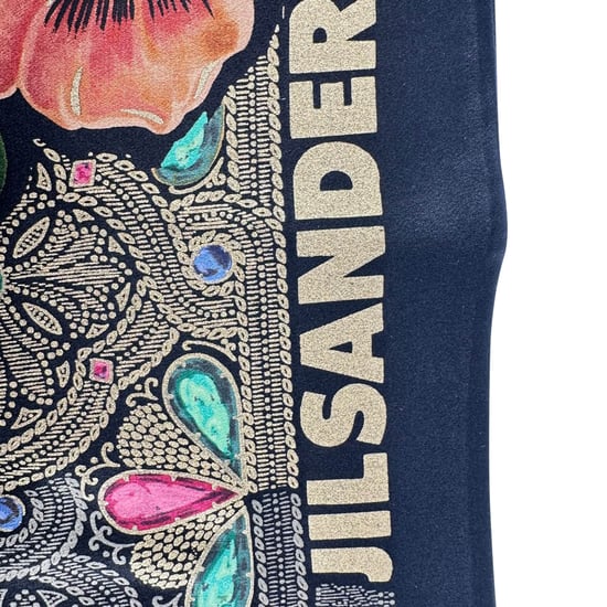 Jil Sander Floral-Print Scarf in Multicolor Silk - Image 3