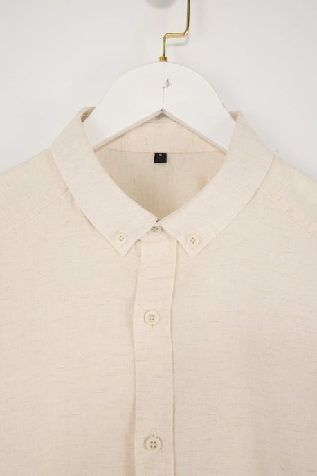 TRENDYOL MAN Men's Beige Plain Long Regular fit Shirts - Image 4