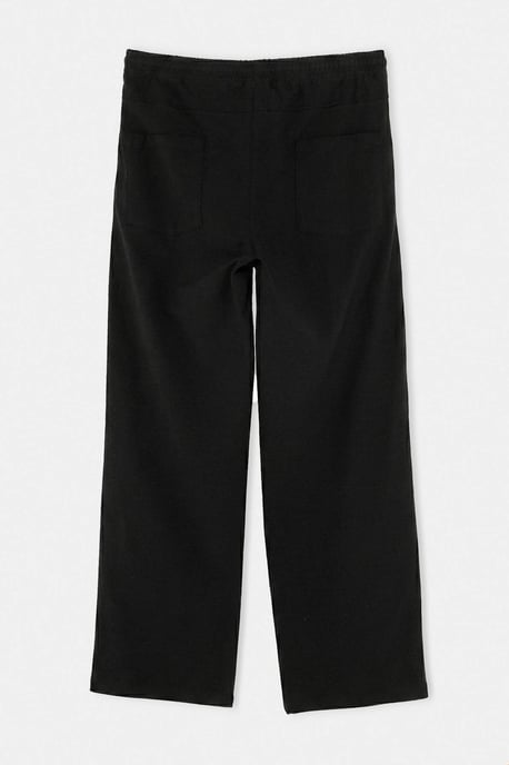 TRENDYOL MAN Men's Black Plain Wide Leg Normal waist Trousers - Image 5
