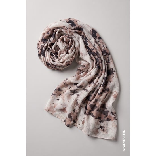 Monari houndstooth-patterned scarf 810055 528 brown sugar pattern - Image 2