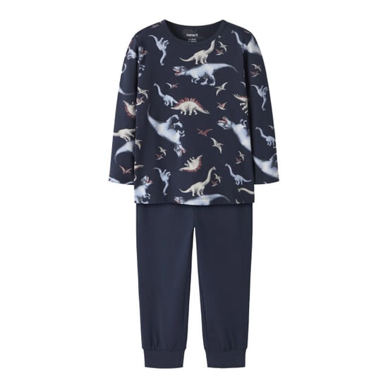 Name It Jongens lange pyjama set nmmnightset dino donkerblauw dinosaurus print - Image 1