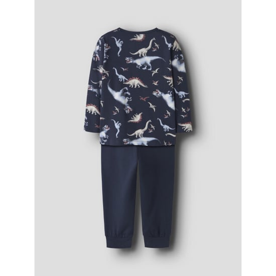 Name It Jongens lange pyjama set nmmnightset dino donkerblauw dinosaurus print - Image 4