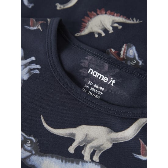 Name It Jongens lange pyjama set nmmnightset dino donkerblauw dinosaurus print - Image 5