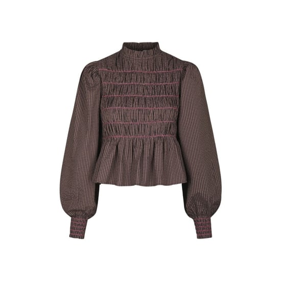 Neo Noir oliana check blouse 170534 306 dusty brown - Image 1