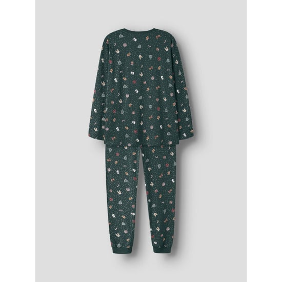 Name It Dames/heren kerst pyjama set lang nanvismas groen - Image 3