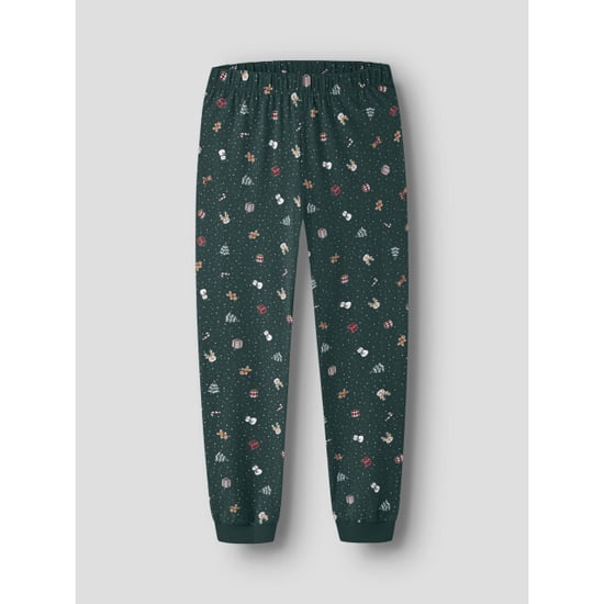 Name It Dames/heren kerst pyjama set lang nanvismas groen - Image 5