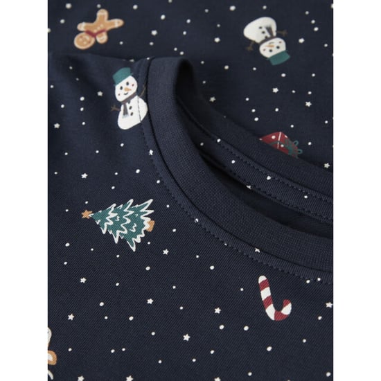 Name It Jongens/meisjes kinder kerst pyjama set nmnvismas donkerblauw - Image 3
