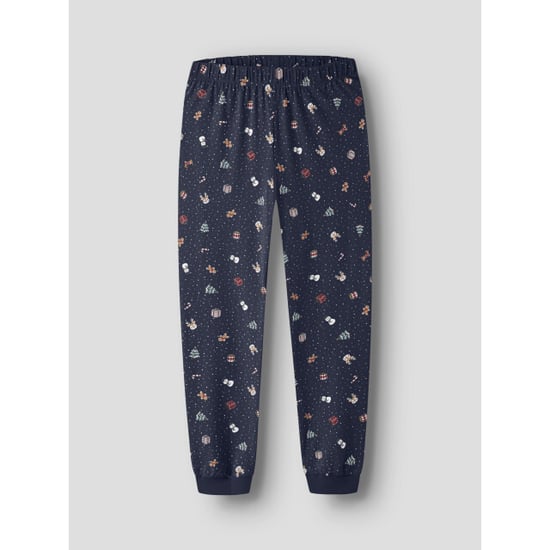 Name It Dames/heren kerst pyjama set lang nanvismas donkerblauw - Image 3