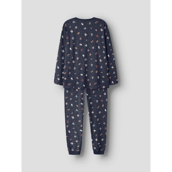 Name It Dames/heren kerst pyjama set lang nanvismas donkerblauw - Image 4