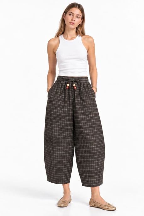 Plaid Culotte Pants - Image 2