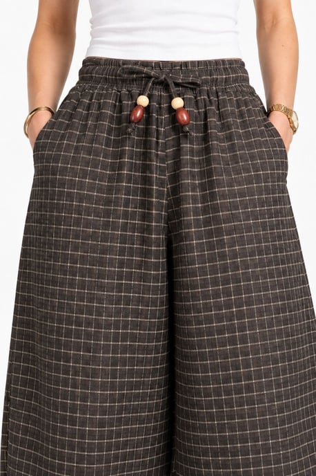 Plaid Culotte Pants - Image 4