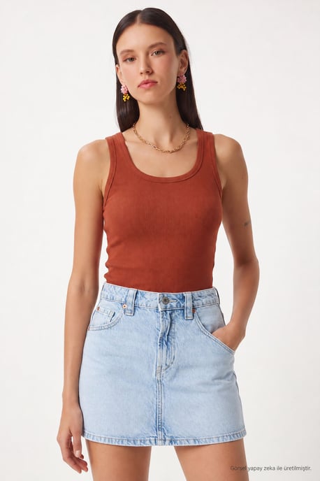 Fitted U Collar Knitted 2- Pack Tank Top - Image 2