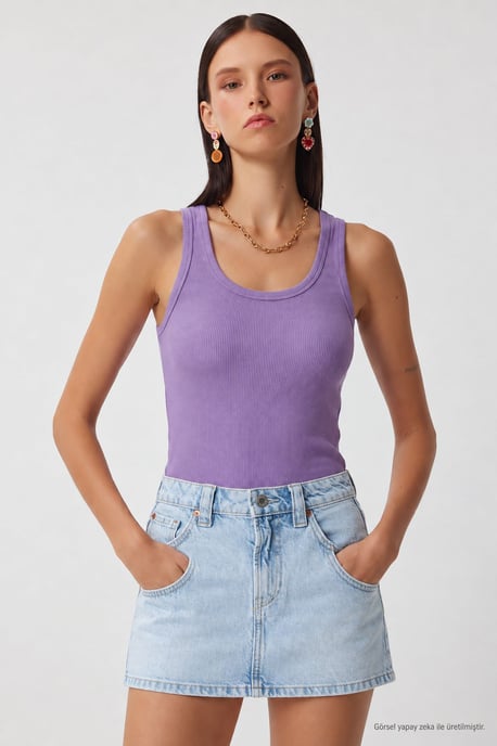 Fitted U Collar Knitted 2- Pack Tank Top - Image 2