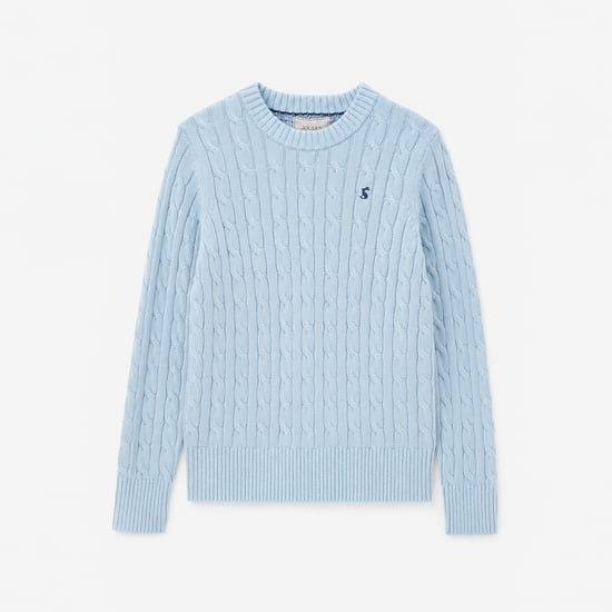 Joules Classic Cable Womens Jumpers Light Blue - Image 1