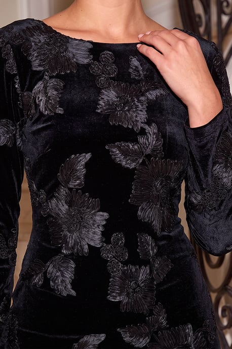 Velvet Cornelli Shift Dress - Image 4