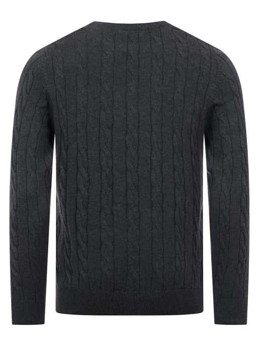 U.S. POLO ASSN. men’s cable knit jumper – 100% cotton - Image 3
