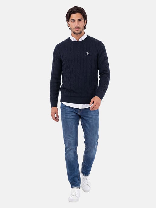 U.S. POLO ASSN. heren kabeltrui – 100% katoen - Image 4
