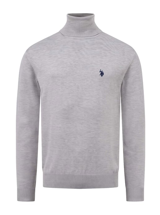 U.S. POLO ASSN. men’s turtleneck jumper – 100% cotton with embroidered logo - Image 1
