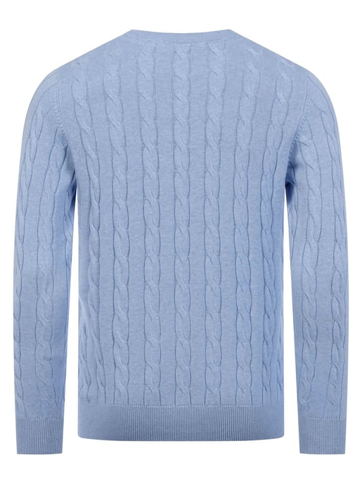 U.S. POLO ASSN. men’s cable knit jumper – 100% cotton - Image 3