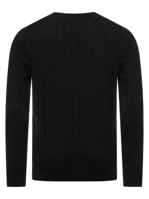 U.S. POLO ASSN. men’s cable knit jumper – 100% cotton - Image 3