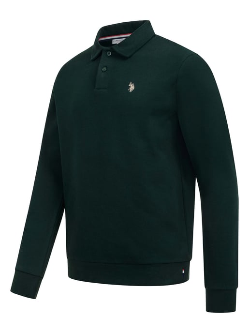 U.S. POLO ASSN. USEthaan men’s long sleeve sweat polo – button placket & embroidered logo - Image 2